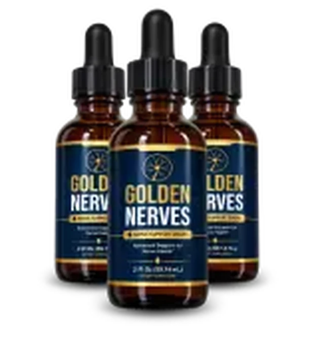 Golden Nerves liquid nerve support formula, 3-bottle kit